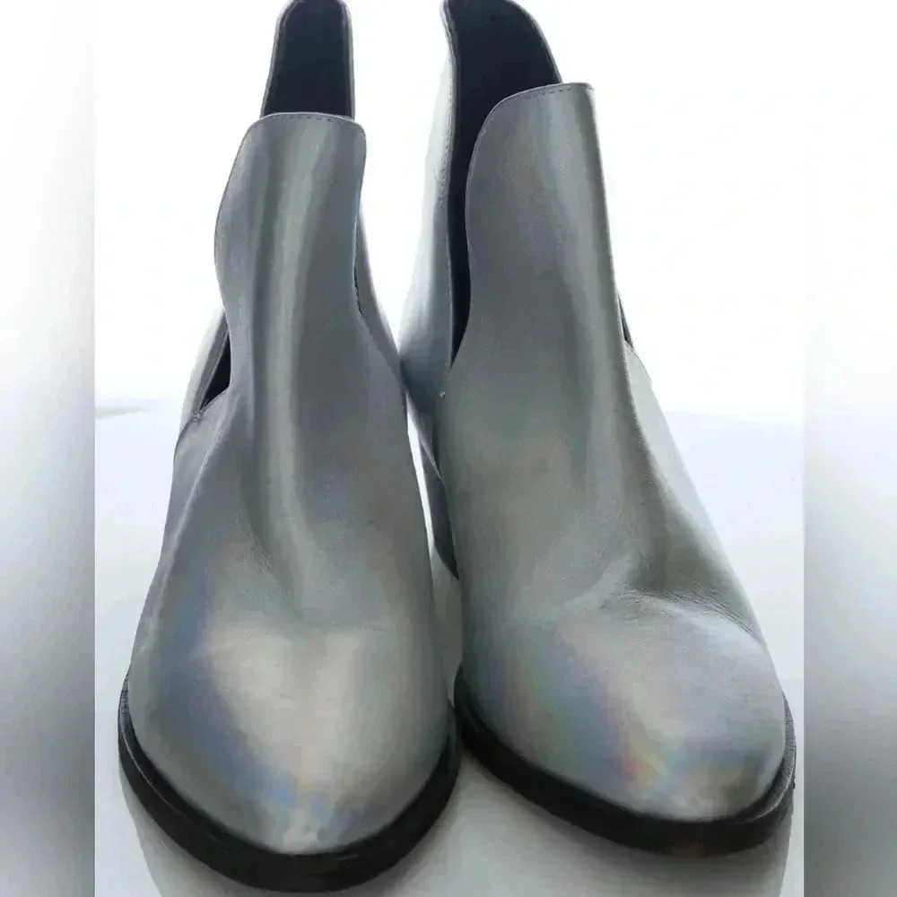 Free People Halographic V Ankle Booties Space Cowboy Metallic 9
